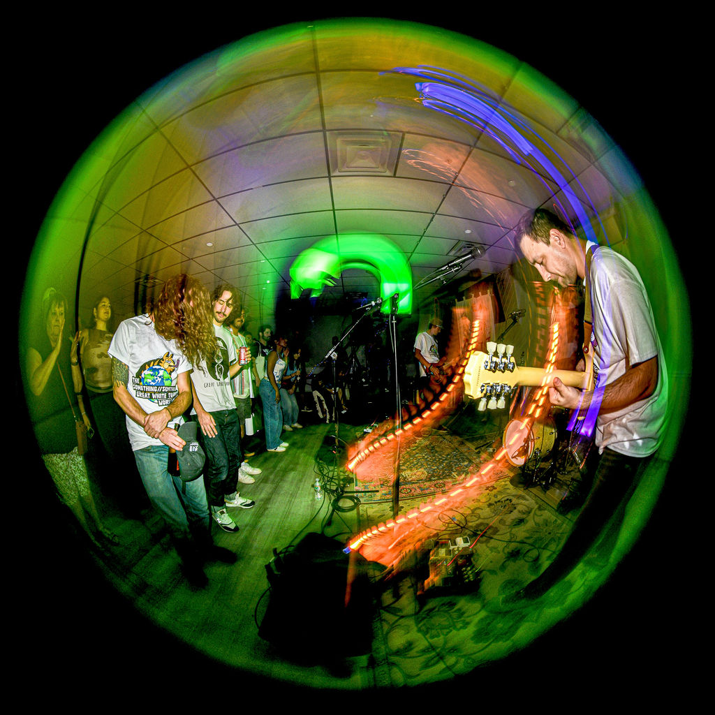 Something//Something performing with John Latvis on guitar and crowd jamming along